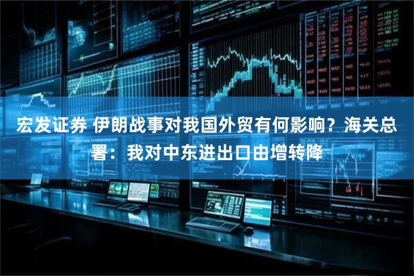 宏发证券 伊朗战事对我国外贸有何影响？海关总署：我对中东进出口由增转降
